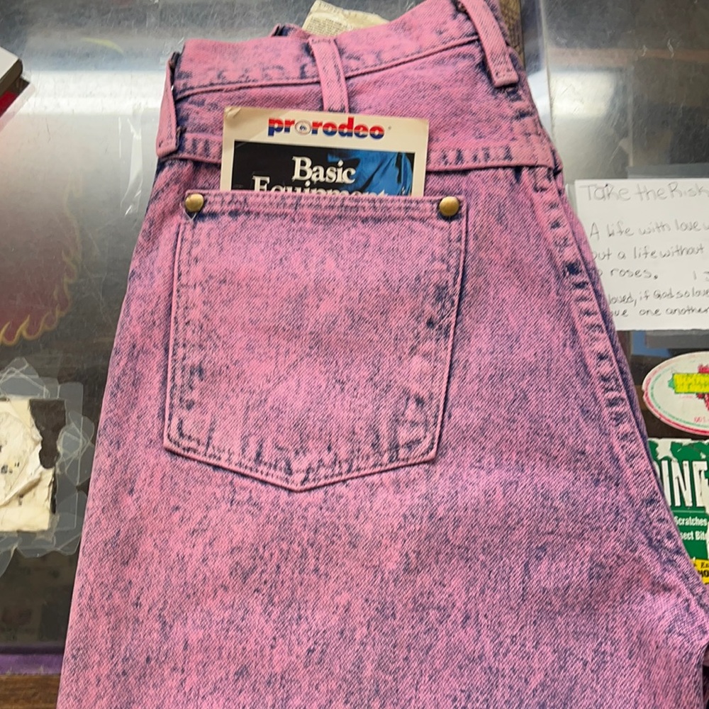 Wrangler retro high rise pink jeans